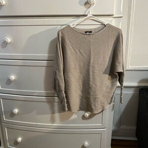 VILA MILANO GOLD SWEATER WITH SILVER BUTTONS ON SLEEVES